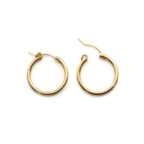 14k gold filled hoop earrings to decorate 15x0.7mm x 2pcs