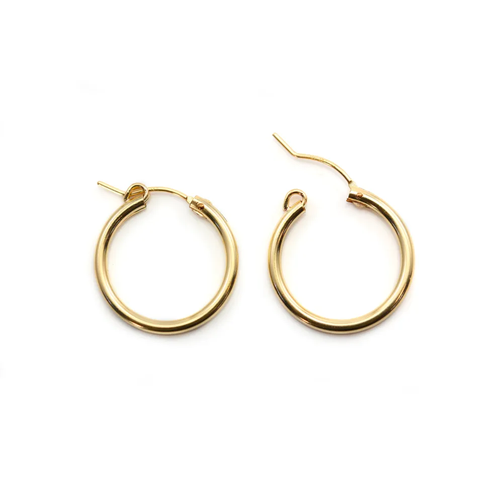 Créoles en gold filled 14 carats 22x2.3mm x 2pcs