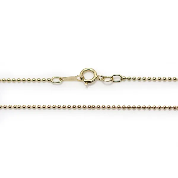 Chaine Gold Filled  14 carats à bille 45CMX1.2MM  x 1pc