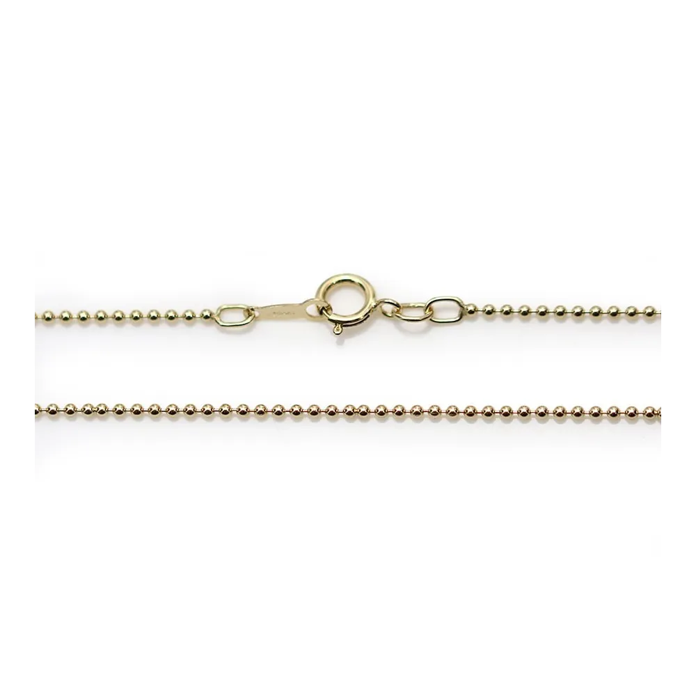 14K Gold filled chaine  A BILLE 45CMX1.2MM x 1pc