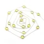 Chaîne Argent  avec Citrine Sertie Carré  11mm x 50cm