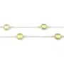 Chaîne Argent  avec Citrine Sertie Carré  11mm x 50cm