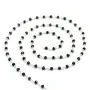 Chaîne Argent  avec Spinelle Noir en 3-4mm x 20cm