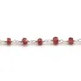 Chaîne Argent  avec Grenat en 3-4mm x 20cm