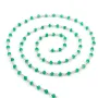 Chaîne Argent avec Agate Vert en 3-4mm x 20cm