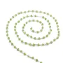 Silver Chain with Peridot of 3-4mm x 20cm 