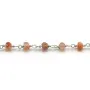 Silver Chain with Quartz of 3-4mm x 20cm 