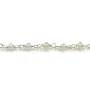 Silver Chain with Citron Quartz of 2-3.5mm x 20cm 