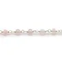 Chaîne Argent avec Quartz Rose en 3-4mm x 20cm