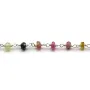 Silver Chain Tourmaline  with  of  4-5mm x 20cm 