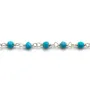 Chaîne Argent avec Turquoise reconstitué en 3-4mm x 20cm