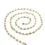 Chaîne Argent Doré avec  Labradorite en 3-4mm x 20cm