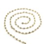 Gold Plated Silver Chain with labradorite of 3-4mm x 20cm 