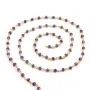 Gold Plated Silver Chain with Amethyste of  3-4mm x 20cm 
