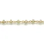 Gold Plated Silver Chain with Quartz Lemon  of 3-4mm x 20cm 