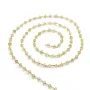 Chaîne Argent Doré avec Quartz Lemon en 3-4mmx 20cm