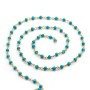 Gold Plated Silver Chain with Turquoise reconstituted of  3-4mm x 20cm 