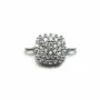 Intercalaire fleur 18mm en argent 925 rhodié pour perle semi-percée  x 1pc