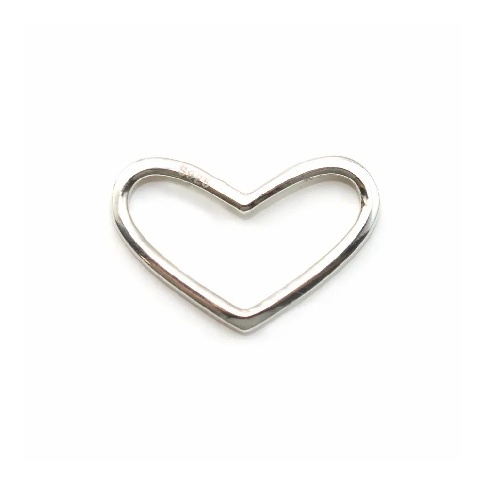 Intercalaire moustache 6.3x23mm avec zirconium en argent 925 rhodié  x 1pc