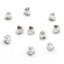 Intercalaire coeur en argent 925 & avec zirconium 4mm x 1pc