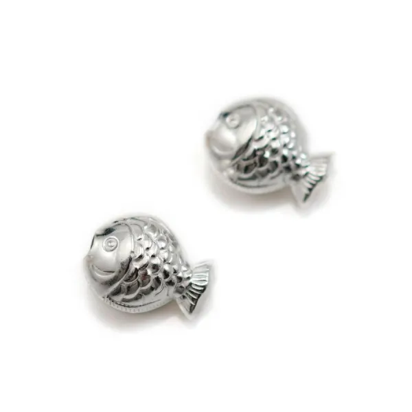 Espaçador em forma de peixe 8,5x10,5mm x 2pcs