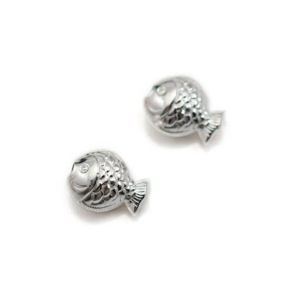 Intercalaire en forme de poisson 8.5x10.5mm x 2pcs