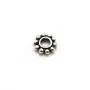 Perle intercalaire en forme de fleur en argent 925 5x1.5mm x 4pcs