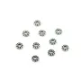 Perle intercalaire en forme de fleur en argent 925 5x1.5mm x 4pcs