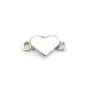 Breloque coeur en argent 925 5x10mm x 2pcs