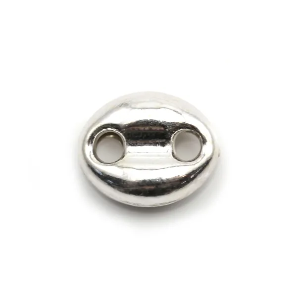Inserto de grano de café, 9x11mm, plata 925 x 1pc