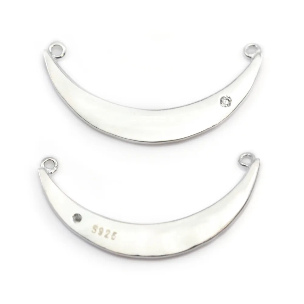 Intercalaire coeur 12.5x18mm en argent 925  x 1pc