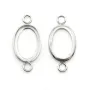 Intercalaire support oval à coller, argent 925, 10X14mm x 1pc