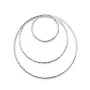 Intercalaire triple rond martèle ,30mm, argent 925  x 1pcs