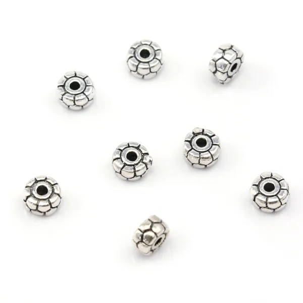 Perle intercalaires en argent 925 en forme de fleur 5.0mm x5pcs