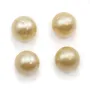 Perle des mers du Sud, champagne, ronde, 9.5-10mm x 1pc