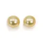 Perle des mers du Sud, dorée, semi-ronde, 10-11mm x 2pcs,  AA