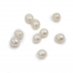 White freshwater pearls 8x10mm x 2pcs