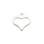 Breloque en forme de coeur 8mm en argent 925  x 4pcs