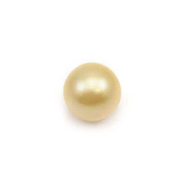 Perle des mers du Sud, champagne, ronde, 9.5-10mm x 1pc