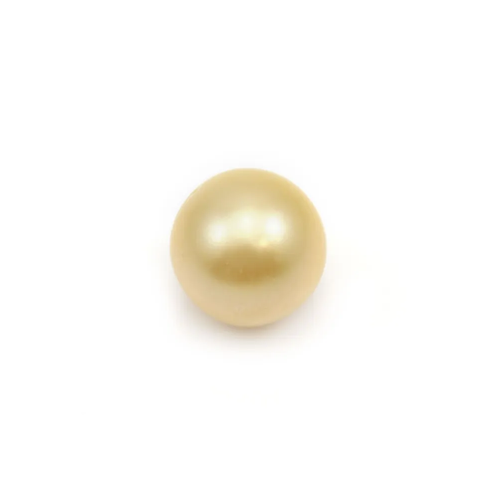 Perle des mers du Sud, champagne, ronde, 9.5-10mm x 1pc