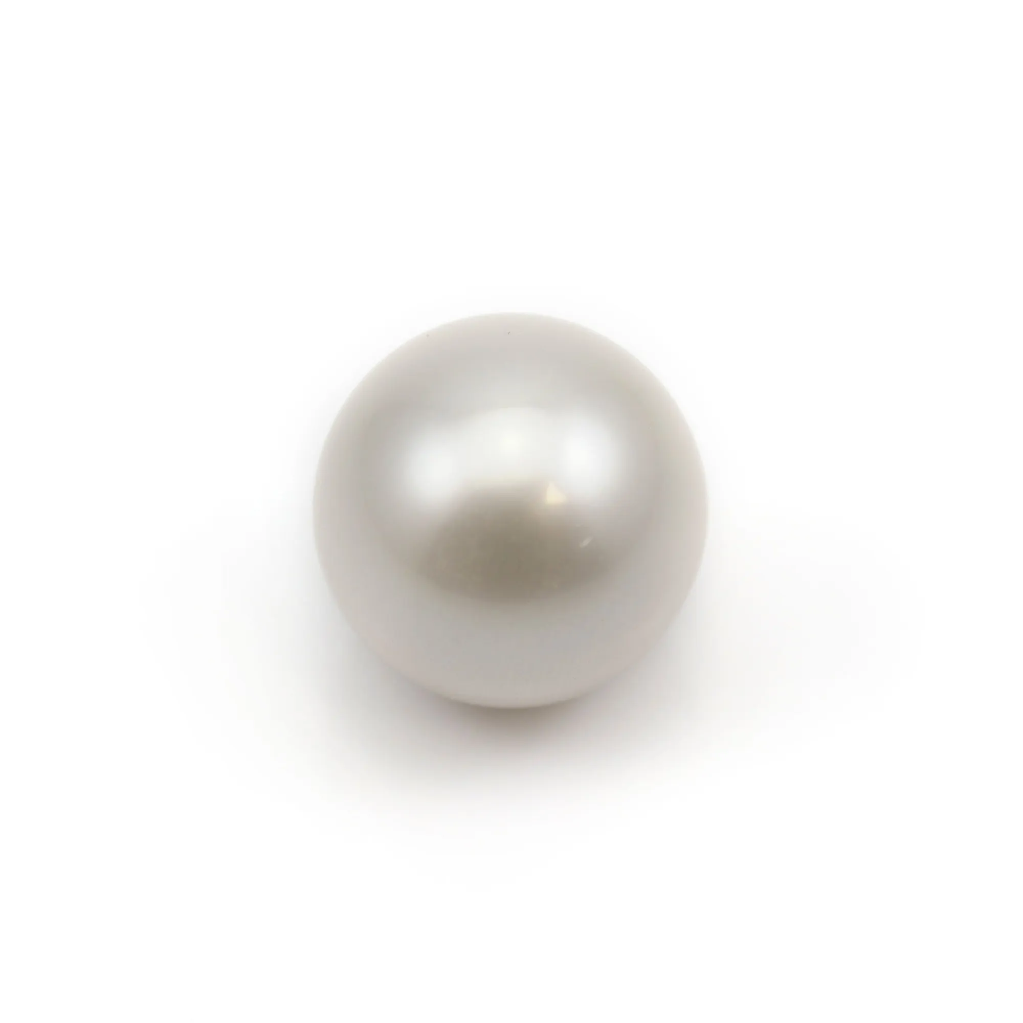 Perle Ronde Naturelle Mer Du Sud 3.50 Ct - Îles Cook, Couleur Or Clair, Certifiée GDL