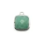 Breloque support  pour cabochon carré, argent 925, 10mm x 1pc