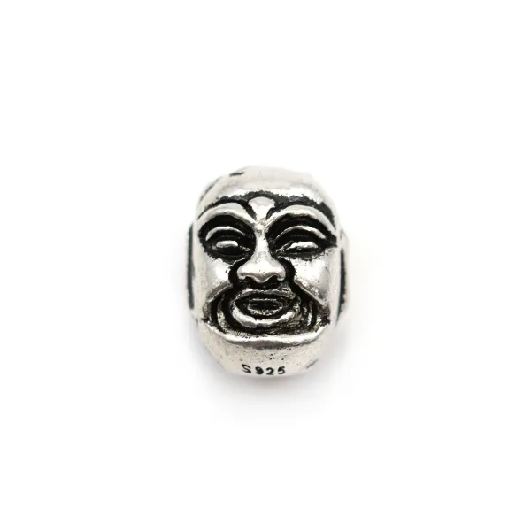 925 sterling silver buddha's head pendant 10x13mm x 1pc