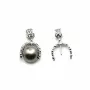 Pendentif en argent 925 rhodié pour perle semi percé x 1pc
