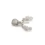 Pendentif en argent 925 rhodié pour perle semi percé x 1pc