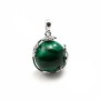 Pendentif en argent 925 rhodié pour perle baroque x 1pc