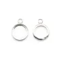 Pendentif support  pour cabochon ronde, argent 925, 12mm x 1pc