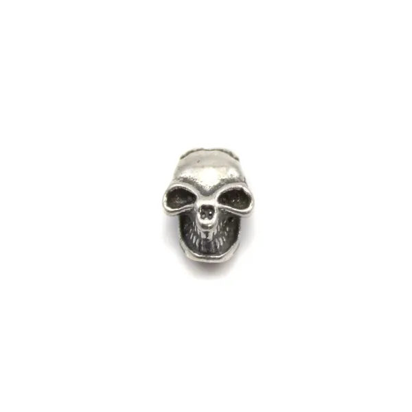 925 Sterling Silver skull pendant  8x14mm  x 1pc