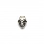 925 Sterling Silver skull pendant  10x17mm  x 1pc 
