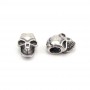 925 Sterling Silver skull pendant  10x17mm  x 1pc 